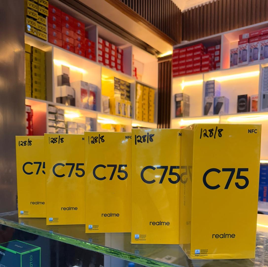 Realme C75 (8+128) 8GB RAM ,128GB storage ,6000mAh ,45W fast charging,G92 Max processor ,50 MP AI primary camera