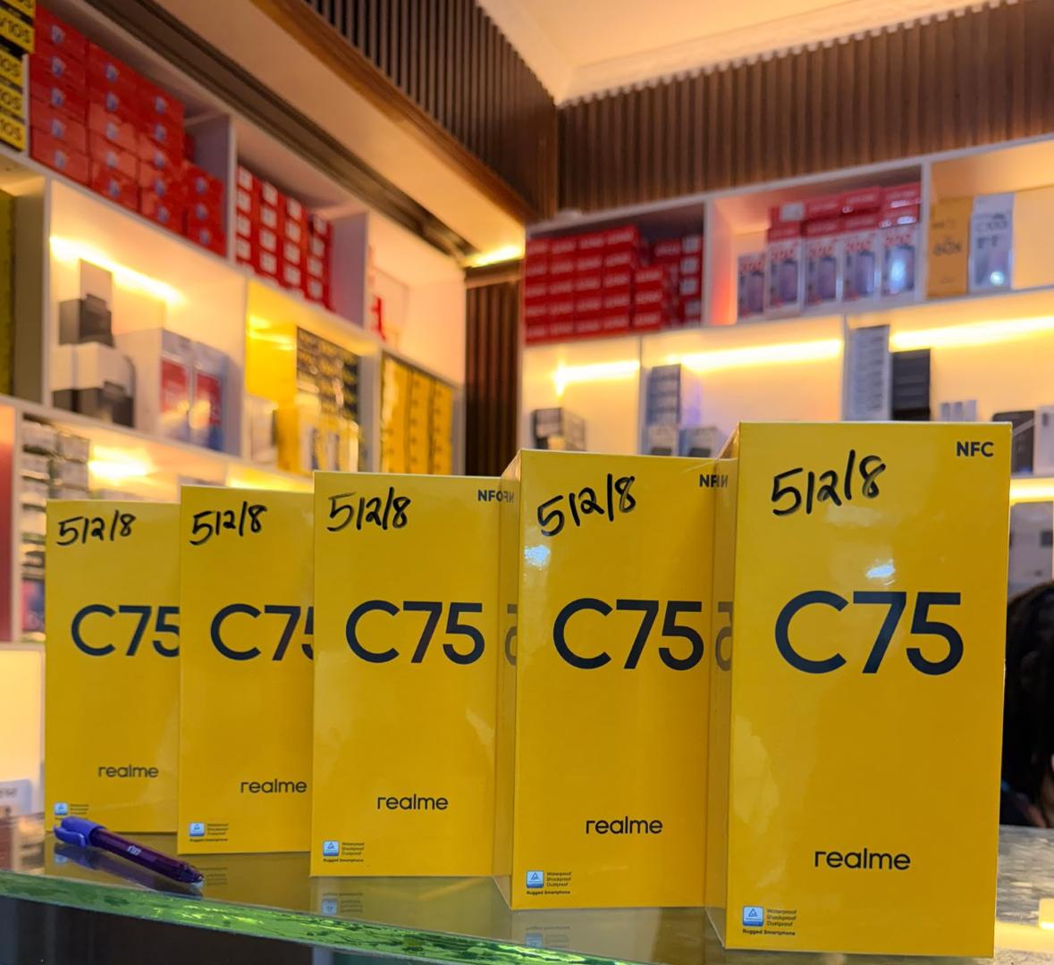 Realme C75 8+512)  8GB RAM 512 GB storage,50MP  primary rear camera,6000mAh with 45 fast charging