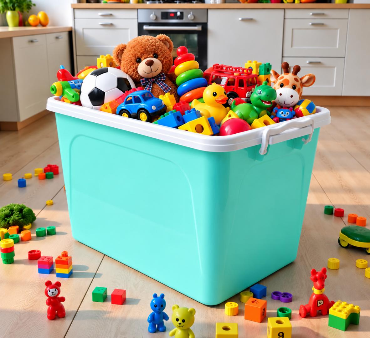 Kids store well toy container organizer