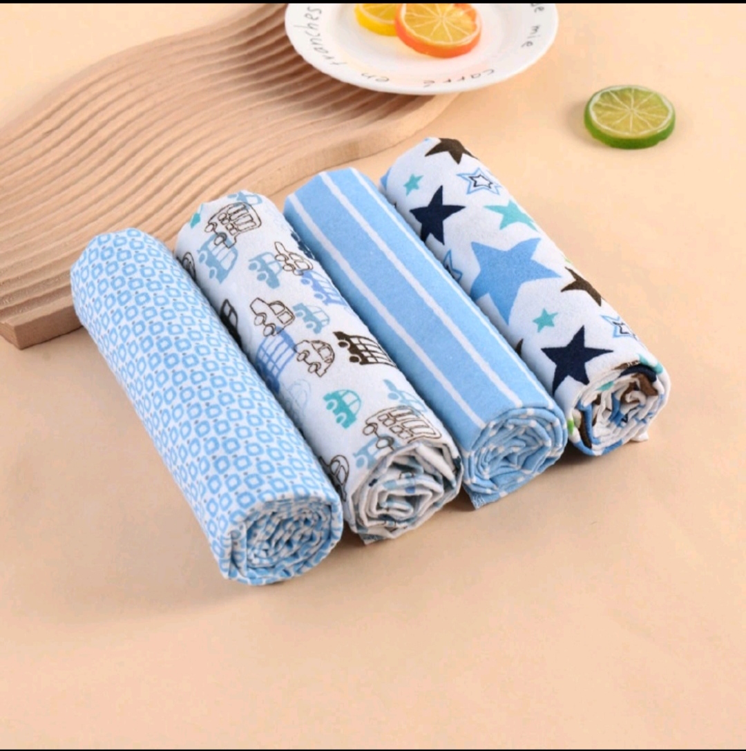 Clearance offer!!Baby shawls/ Fashion 4pieces of  cute printed pure cotton baby boy shawl, super soft flannel, receiving newborn baby blanket,swaddlel
