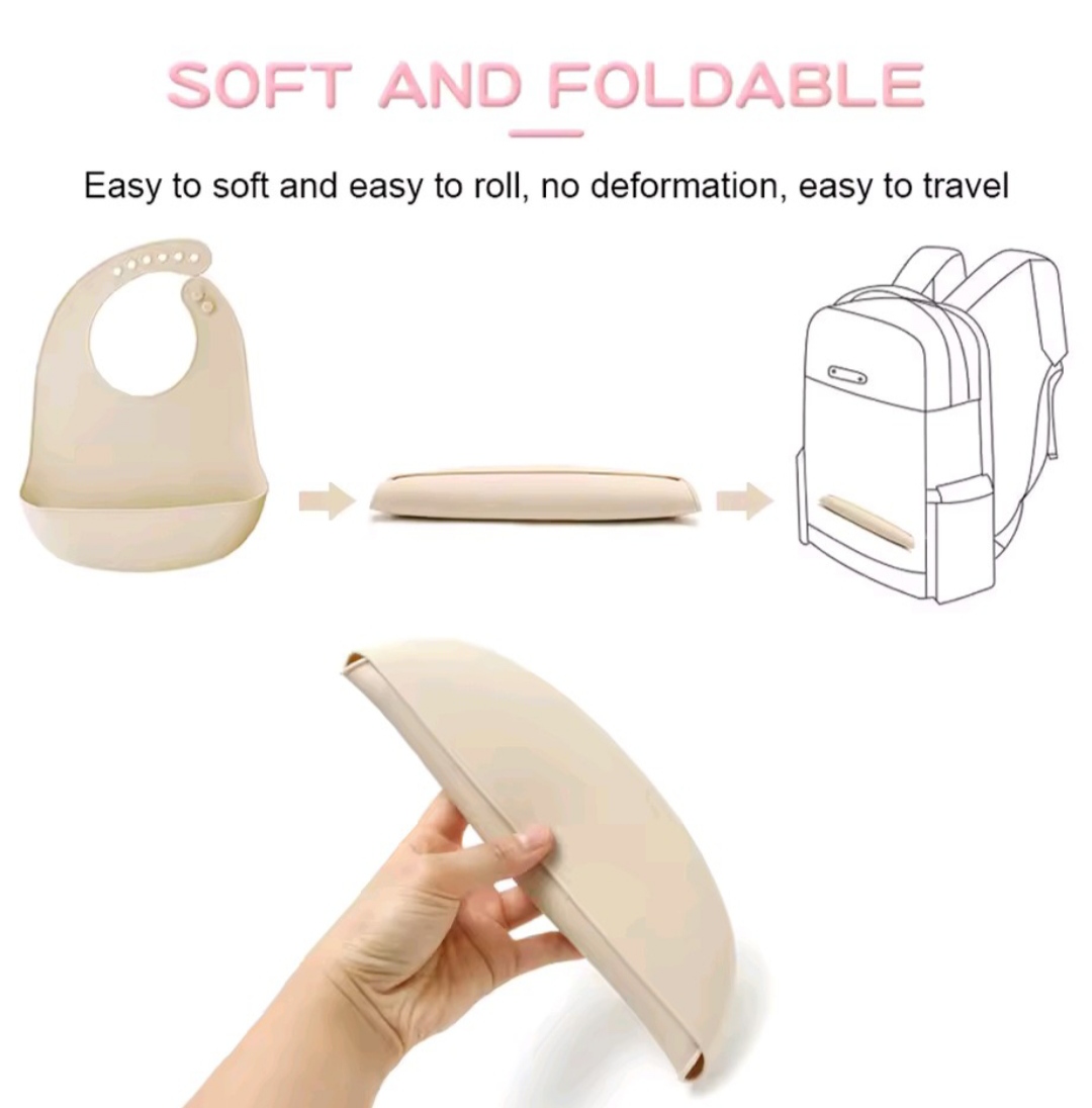 CLEARANCE OFFER  1 Silicone Bib silicone baby bib silicone baby feeder