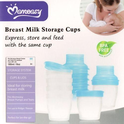 Momeasy Breast Milk Storage Containers-6 Cups With Lids