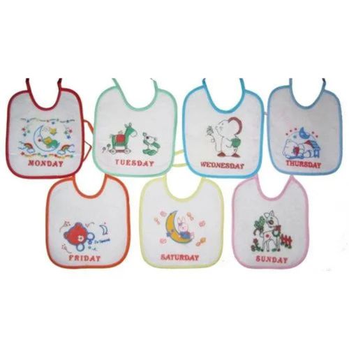 Fashion 7 PCs Adorable Feed Wear Newborn Baby Feeder Bibs, Triple Layer Protection, Animal Pattern