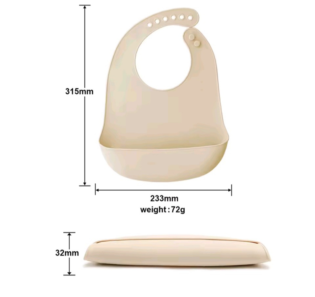 CLEARANCE OFFER  1 Silicone Bib silicone baby bib silicone baby feeder