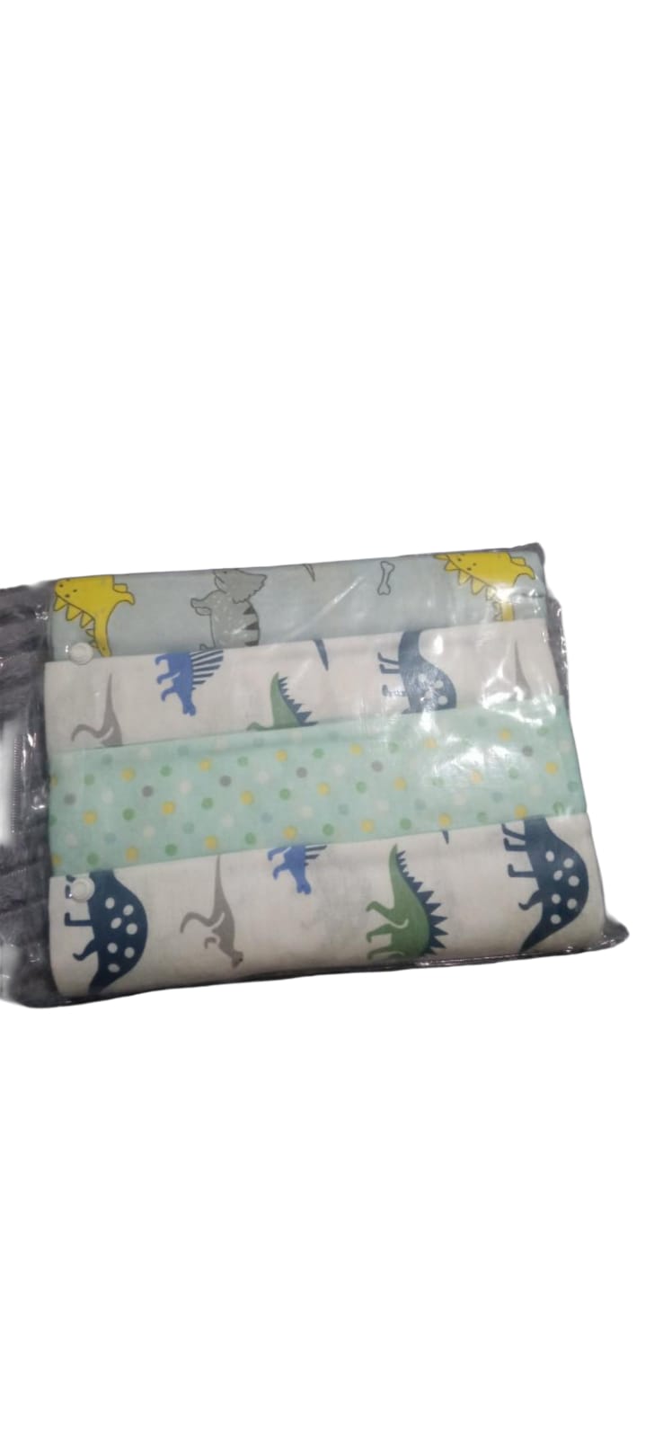 Fashion 4PC Lovely Cotton Baby Shawl Set | Soft Flannel Receiving Blankets for Newborn Baby Boy | Multi-purpose Warm Swaddle Wraps | Gentle Cotton Baby Bedding Gift Set