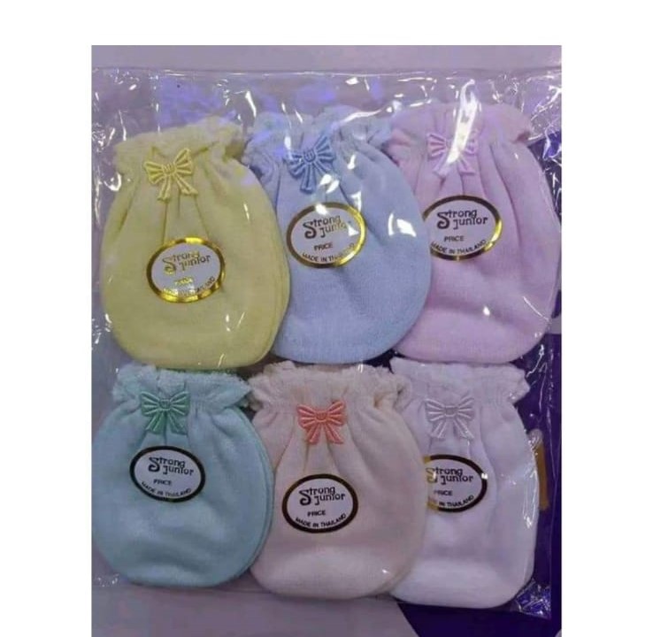 3-Pack Baby Mittens for Newborns 0-6M - Soft Cotton, Anti-Scratch, Machine Washable