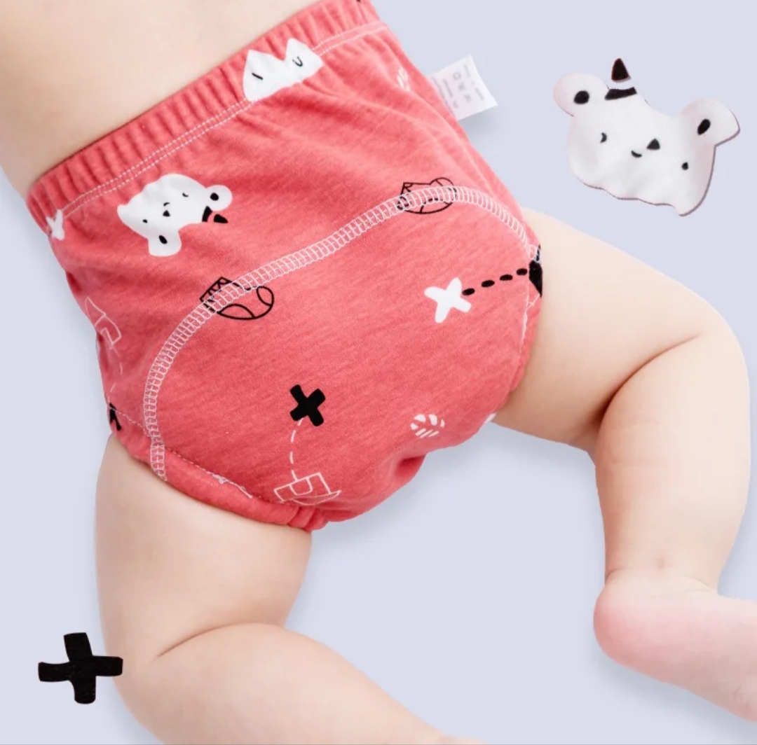 3 pc  Potty Training Pants,/antileakage for  Boys Girls Diaper Covers, Washable Anti-Bed Wetting Underwear for Kids for age 1-3yrs
reusable