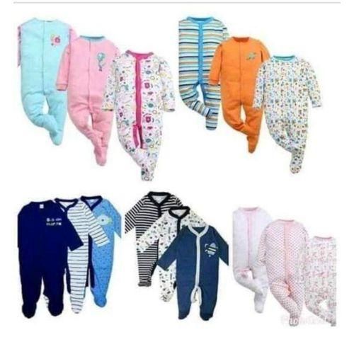 3 Piece Set Quality Cotton Baby BOY Romper /Sleepsuits -Multicolor/beautiful prints