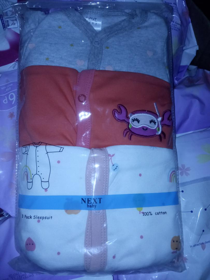 3 Piece Set Quality Cotton Baby BOY Romper /Sleepsuits -Multicolor/beautiful prints