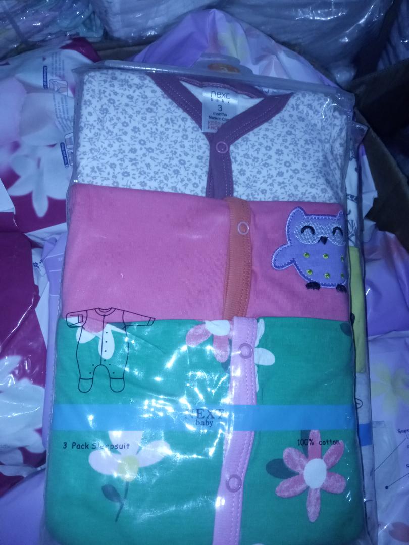 3 Piece Set Quality Cotton Baby BOY Romper /Sleepsuits -Multicolor/beautiful prints