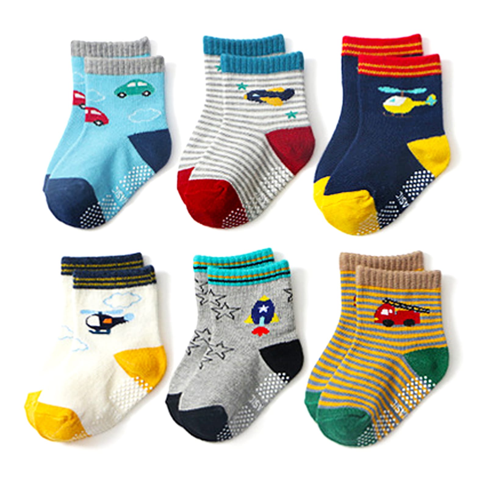 6 PAIRS  set of baby socks .perfect for newborns up to 12 months.