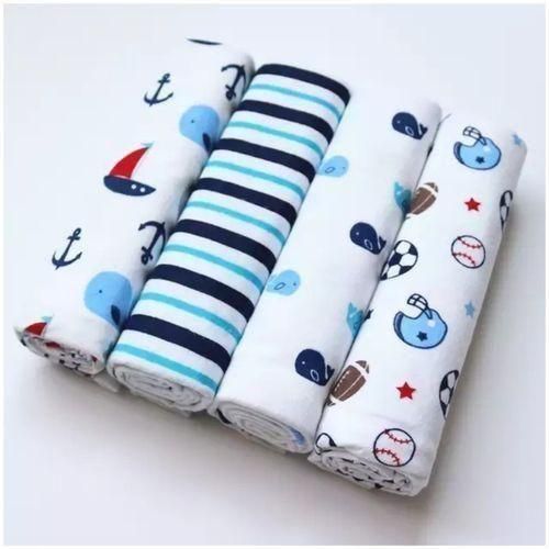 Clearance offer!!Baby shawls/ Fashion 4pieces of  cute printed pure cotton baby boy shawl, super soft flannel, receiving newborn baby blanket,swaddlel