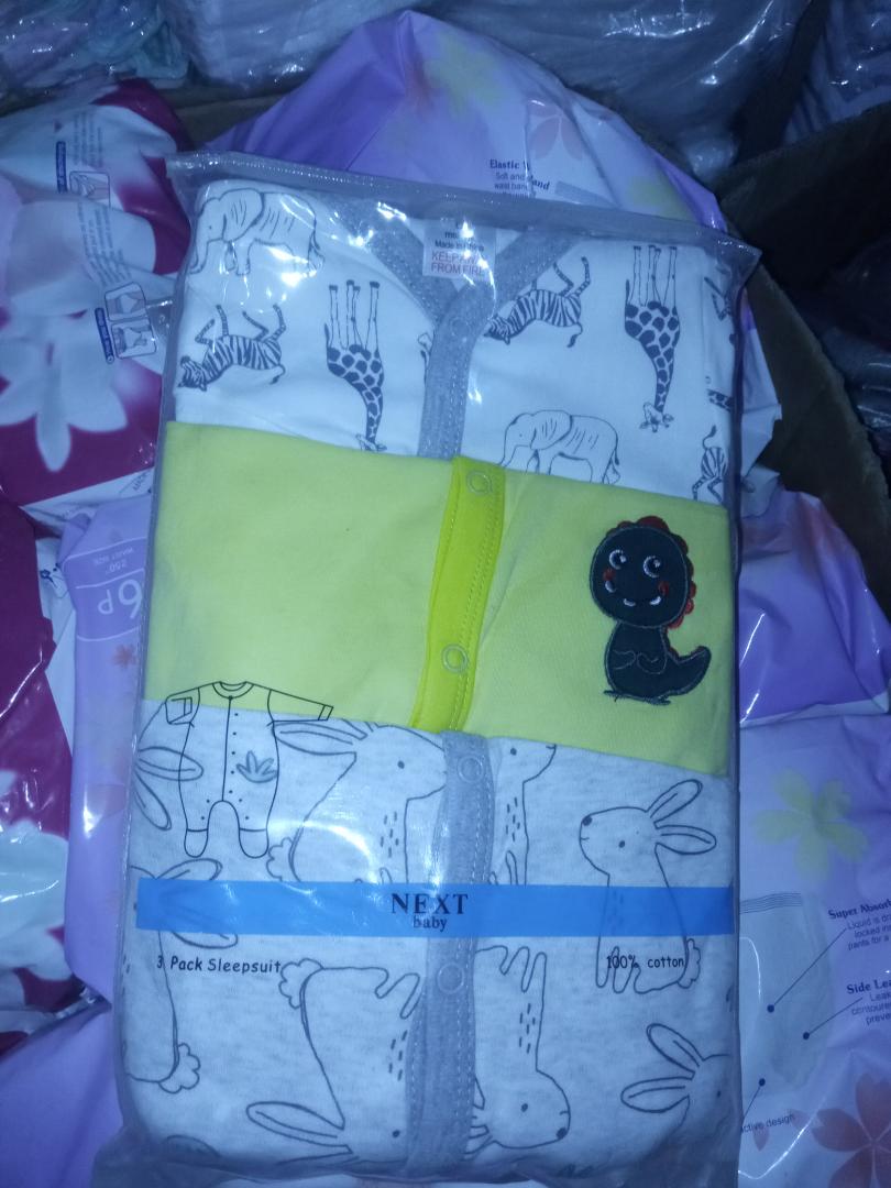 3 Piece Set Quality Cotton Baby BOY Romper /Sleepsuits -Multicolor/beautiful prints
