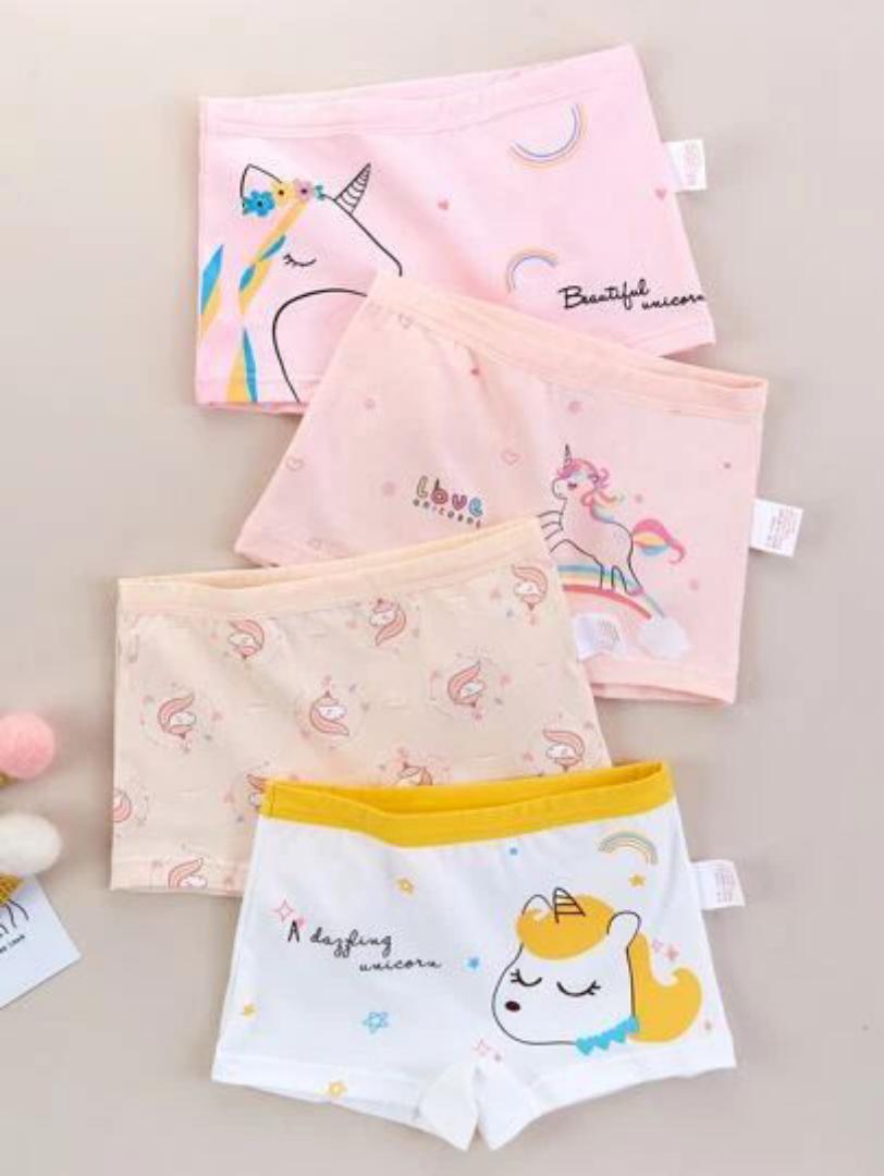 Fashion 6 Piece Girls’ Assorted Print Underwear Set – Premium Soft Cotton Kids Panties, Breathable Comfort Briefs & Hot Pant, Stretchy Waistband, Cute Cartoon & Floral Designs, Everyday Innerwear