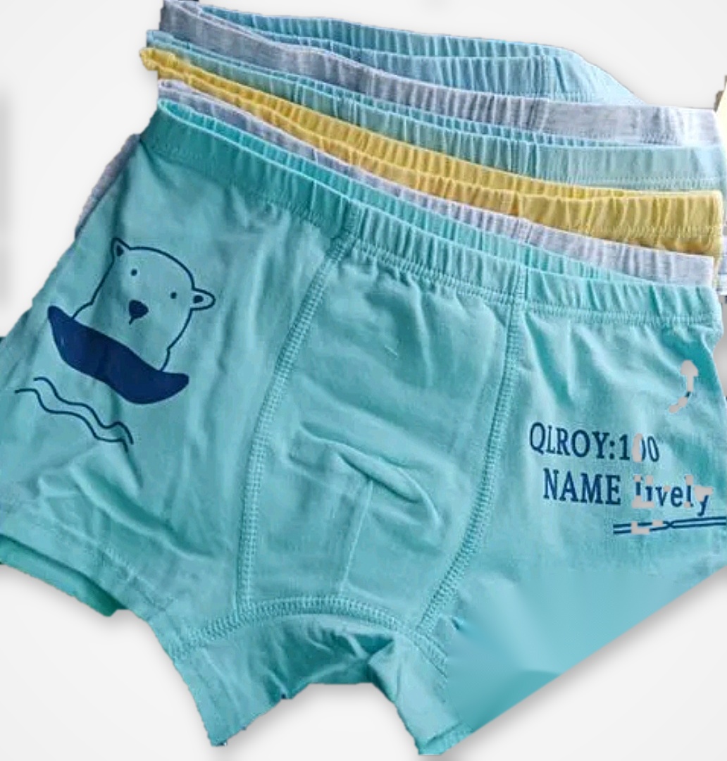 Pack of 6 Kids Boxer Shorts, Soft Breathable Cotton Underwear for Boys 2 to 8 years, Assorted Colors/Comfortable Stretch Kids Inner Wear, Multi-Color Pack