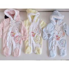 1PC Cutest Fleece Newborn Warm Romper Swaddle | Soft & Gentle Baby Winter Outfit | Large Cozy Infant Jumpsuit | Comfortable, Breathable & Easy to Wear Baby Fleece Suit