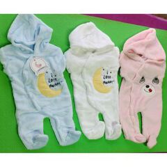 1PC Cutest Fleece Newborn Warm Romper Swaddle | Soft & Gentle Baby Winter Outfit | Large Cozy Infant Jumpsuit | Comfortable, Breathable & Easy to Wear Baby Fleece Suit