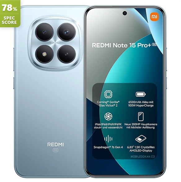 XIAOMI Redmi Note 15 Pro Plus 5G 512GB+12GB 3D-Curved AMOLED Display 6.83" 120Hz (200+8)MP Camera 6500mAh Battery 100W Hyper-Charge Under-Display Fingerprint Redmi Note 15 Pro+ 5G Smartphone