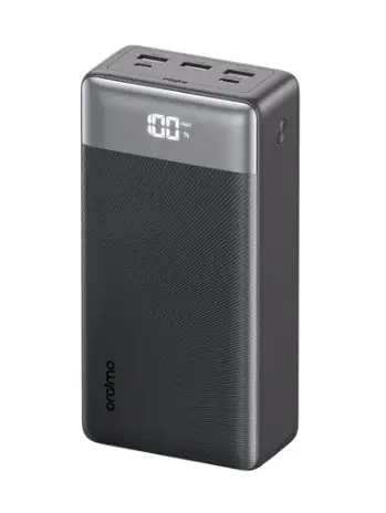 Oraimo Power Bank OPB-7400Q 40000mAh 22.5W Type C Super-Fast Charging 4 Port Outputs Highspeed Charging 2 Input Ports Digital Screen Display Multiple Charging Anti-Stain/Sweat VO Fireproof Power Bank