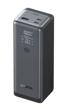 Oraimo Power Bank OPB-727SQ 27600mAh 130W Multiple Device Type C Super-Fast Charging 3 Port 130W Output Highspeed Charging 1 Input Port Smart LED Display Temperature Control Cooling System Power Bank