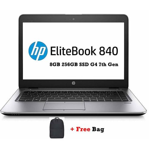 HP Refurbished EliteBook 840 G4 7th Gen Core I5 8GB 256GB SSD 14 Inch Windows Ultrabook Windows 11 Pro, Office 2021 Laptop + Free Bag (6 Months WRTY) +500 GB HDD