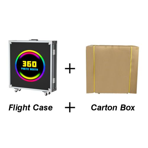 360 Photo Booth Machine Platform for Parties with RGB Lights, Software APP Remote Automatic 360° Spin Camera Booth 450KG Load 5-7 People - 115cm Diameter