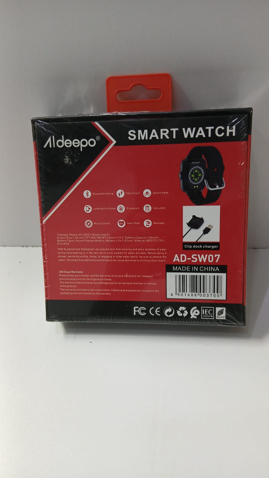 Aldeepo AD-SW07 IP68 Water proof Smart watch with wireless Bluetooth calls