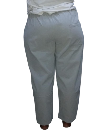 Women’s Palazzo (Drawstring) Pants – Grey. Sizes: S, M, L, XL, XXL, XXXL. Women's Trousers.