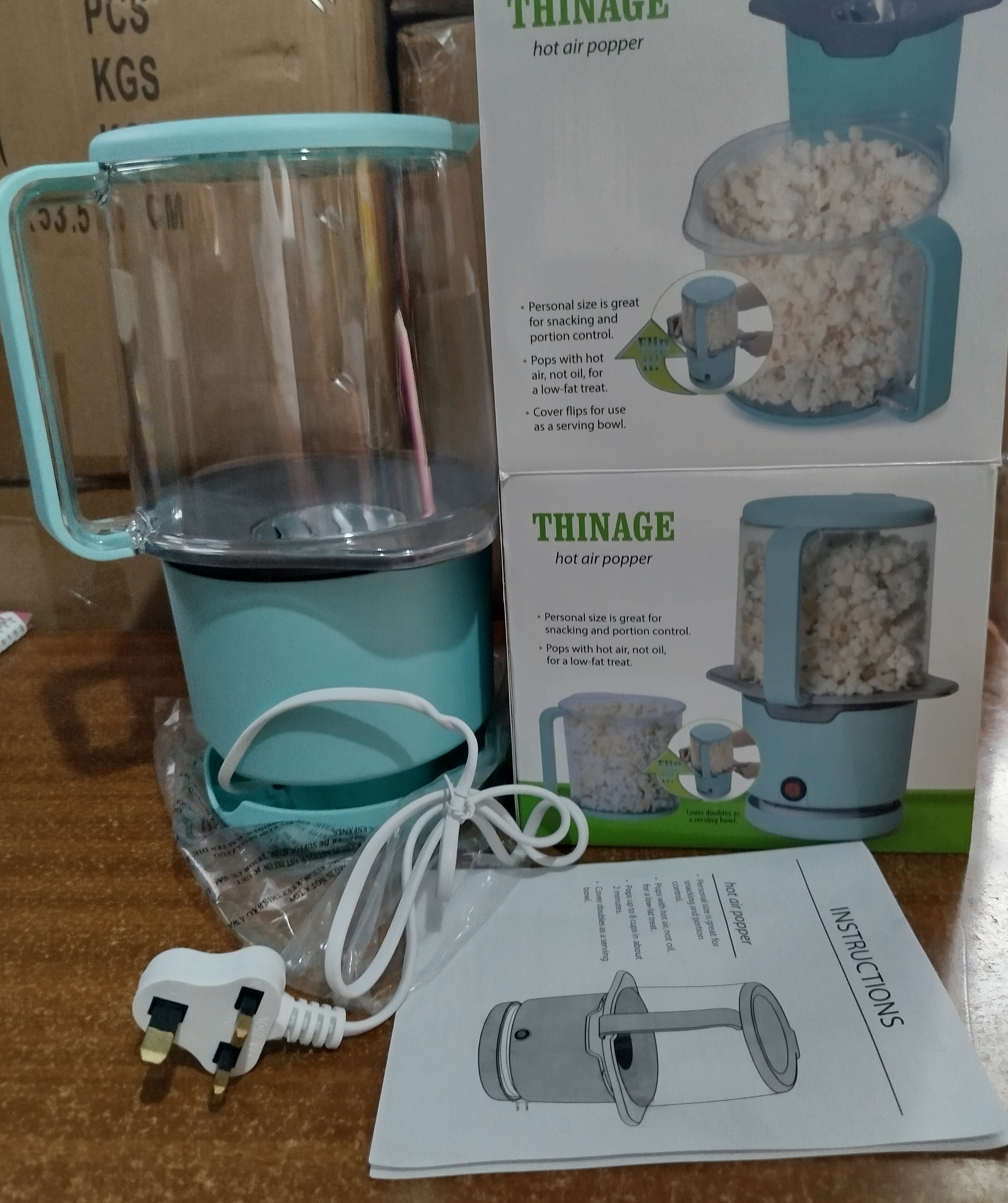 Hot Air Oil-free Popcorn Maker Machine