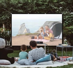 100 inch Portable Projector Screen Simple Curtain Anti-Light Projection Screens for Home Outdoor Office Projector