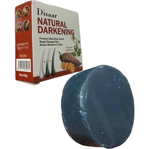 Disaar POLYGONUM Multiflorum NATURAL DARKENING Soap For Blacker Hair Repairs, Restores Shine, Blackening Soap ANTI Graying Grey Hair Shampoo