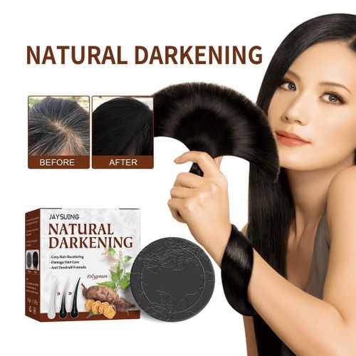 Disaar POLYGONUM Multiflorum NATURAL DARKENING Soap For Blacker Hair Repairs, Restores Shine, Blackening Soap ANTI Graying Grey Hair Shampoo