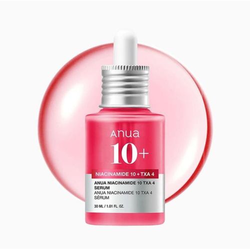 Anua 10+ : 10% Niacinamide+ 4% Tranexamic Acid Serum, Ceramide, Hyaluronic Acid, Vitamin B12 natural color, for Sensitive skin, Korean Glass Skin