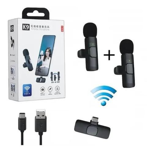 Dual Wireless Lavalier Microphone System, designed for smartphones, tablets, and laptops to record clear audio for vlogging, live streaming, or interviews.