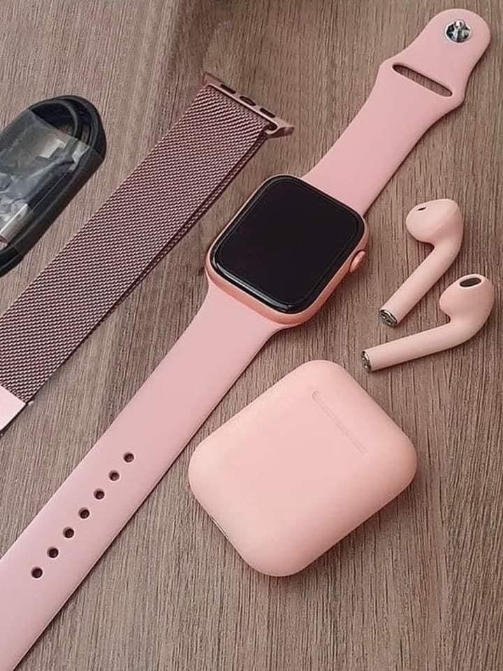 Fitness tracking smart watch W26 with double straps +free earpods