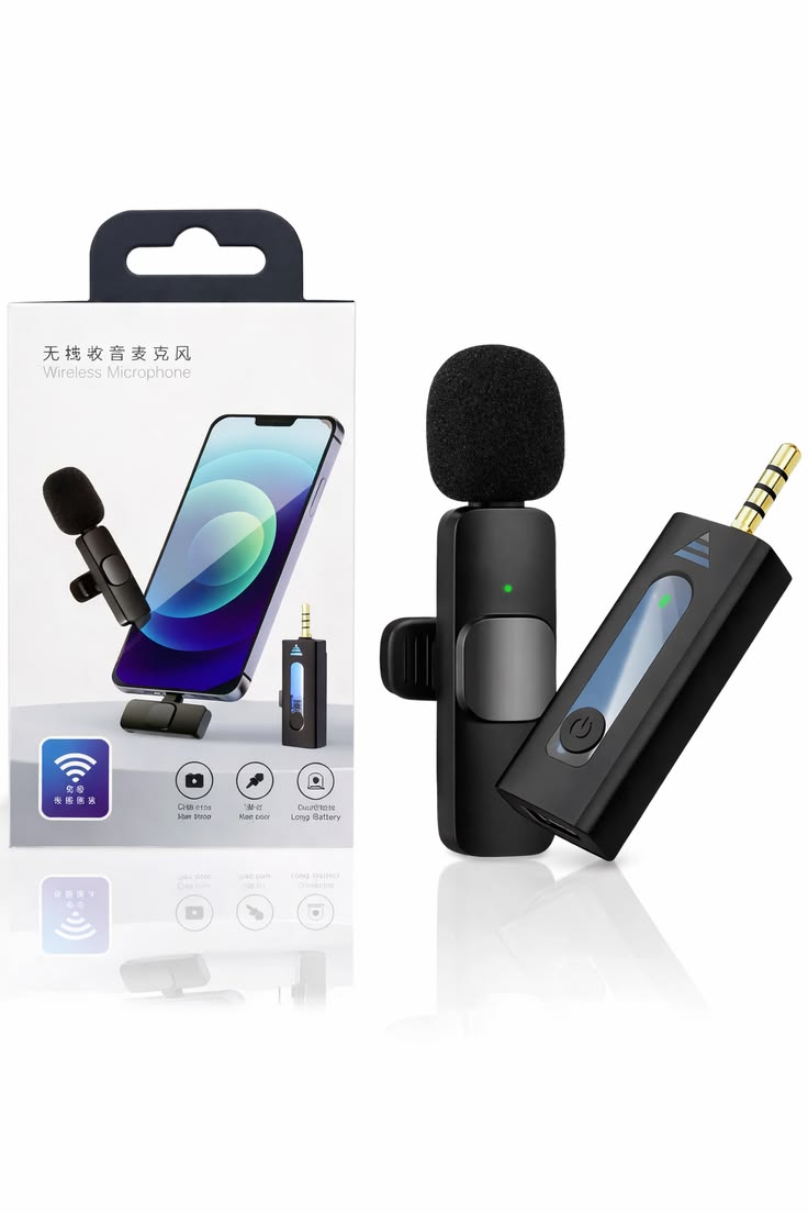 Wireless Clip-On Microphone for Smartphone