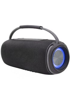 Wireless Multi-Input Speaker, 20W, Portable Bluetooth Speaker with Strap, Deep Bass & Loud Sounds, Compact Travel Friendly Design, Black
