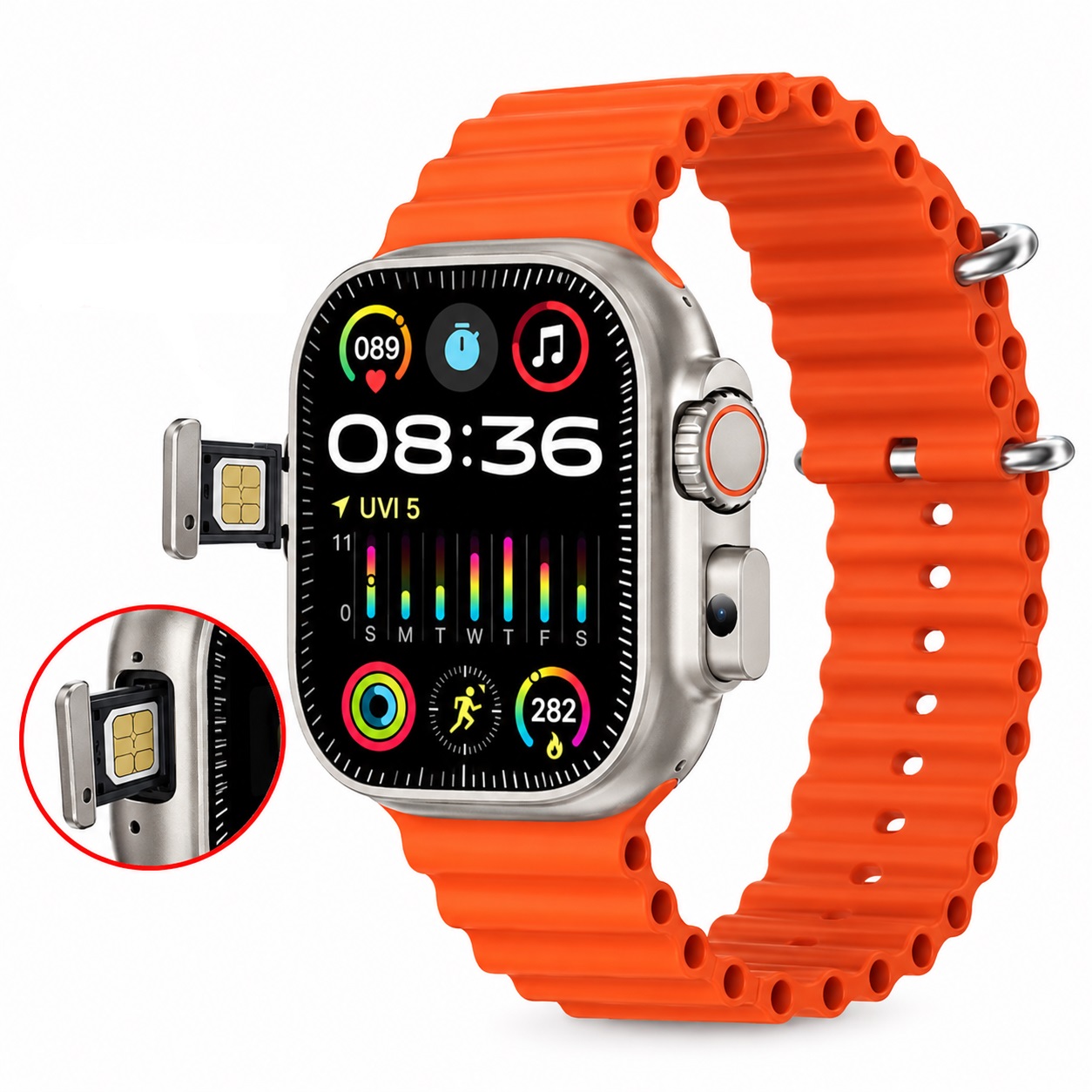 4G Smartwatch with SIM Card Slot & Camera – 2.02" HD Touch Screen Bluetooth Call & App Support
