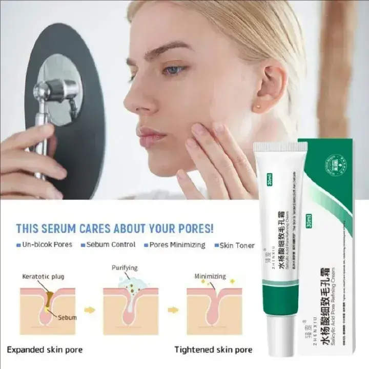 Moisturizing Face Cream, Containing Glycerin, Salicylic Acid and Hydrolyzed Collagen - Moisturizing and Smooth, Used Day and Night, Suitable for Skin Types, Care for Facial Skin