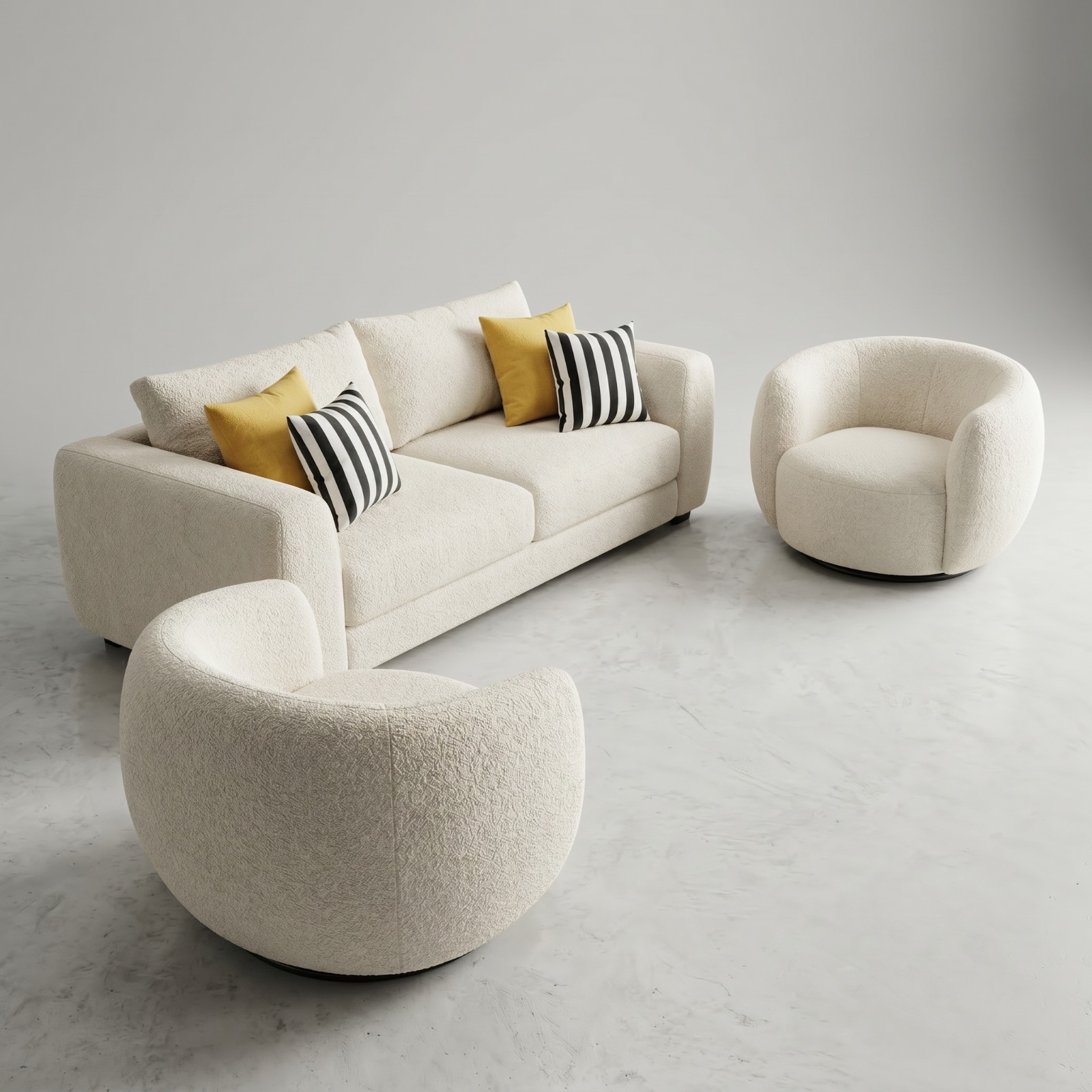 Luxury Cream Sofa Set