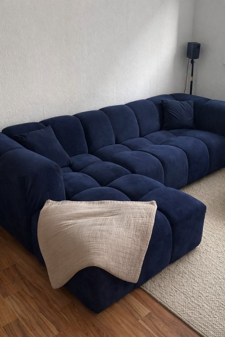 New Design Luxury 6 seater Tufted L-Shape Sectional Sofa - Premium Velvet Corner Couch