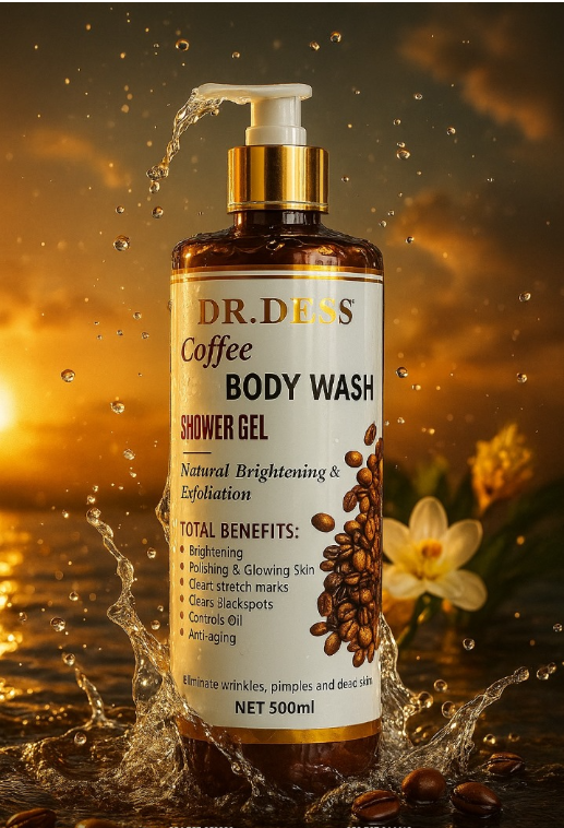 DR.DESS COFFEE BODY WASH SHOWER GEL whitening cleansing scrub 500ML