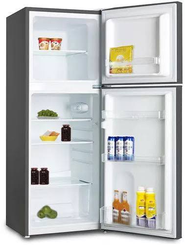 🔥OFFER🔥Roch Double Door Fridge,138L Double Door Refrigerator Strong Glass Shelves – Durable, easy to clean, and designed to support heavy food items Spacious Freezer Compartment  Ideal for ice trays