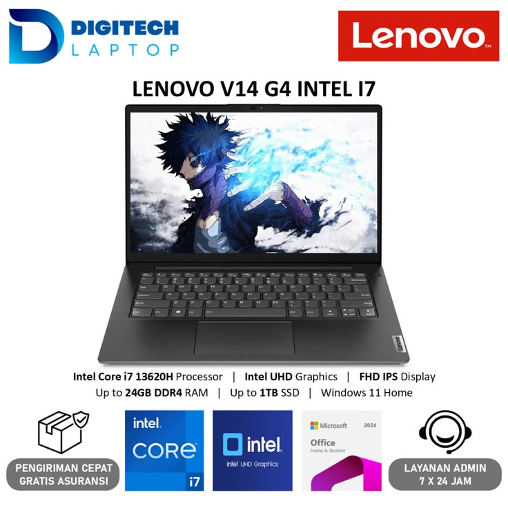 🔥Deal🔥Lenovo V14 G4 IRU Laptop 13th Gen Intel Core i7-13620H 16GB RAM 512GB SSD 14.0" Full HD Display Intel UHD Graphics Windows 11 Home 1Year Manufacturer Warranty Lenovo V14 G4 IRU Laptop 13th Gen