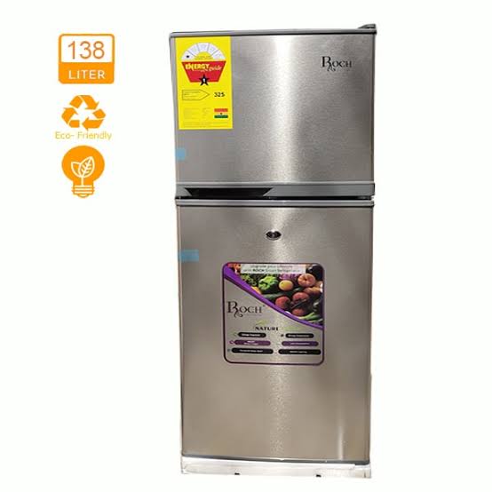 🔥OFFER🔥Roch Double Door Fridge,138L Double Door Refrigerator Strong Glass Shelves – Durable, easy to clean, and designed to support heavy food items Spacious Freezer Compartment  Ideal for ice trays