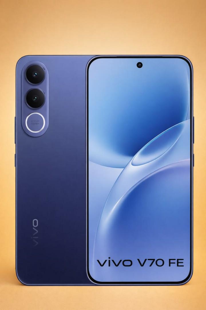 Vivo V70 FE 256GB ROM 8GB RAM 6.83" AMOLED Display Android 16 OriginOS 6 Mediatek Dimensity 7360 Turbo (4 nm) 200 MP + 8MP Main Camera 32MP Front Camera 7000mAh Si/C Li-Ion BatteryVivo V70 FE 256GB RO