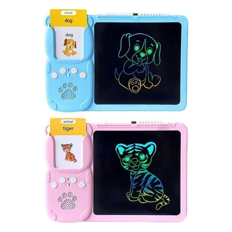 Toddler Toys Talking Flash Cards, Kindergarten Learning Resources 510 Sight Words with Drawing Tablet for Speaking Doodling, Sensory Toys for Kids
