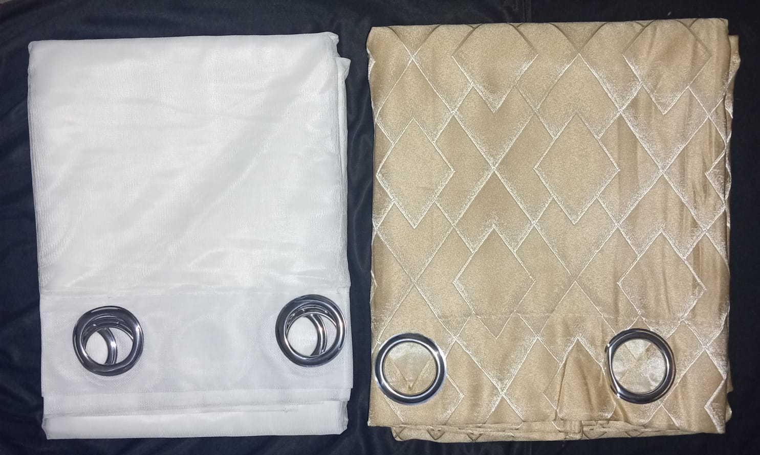 {TODAY'S DEAL } Taisier Home Gold Foil Print Linen Textured Curtains 3PC & 2PC Set Marble Curtains - 3PCc(1.5 mtrs each+1.5 mtrs each+Sheers: White :3 mtrs) 0r 2pcs((1.5 mtrs each+1.5 mtrs each)