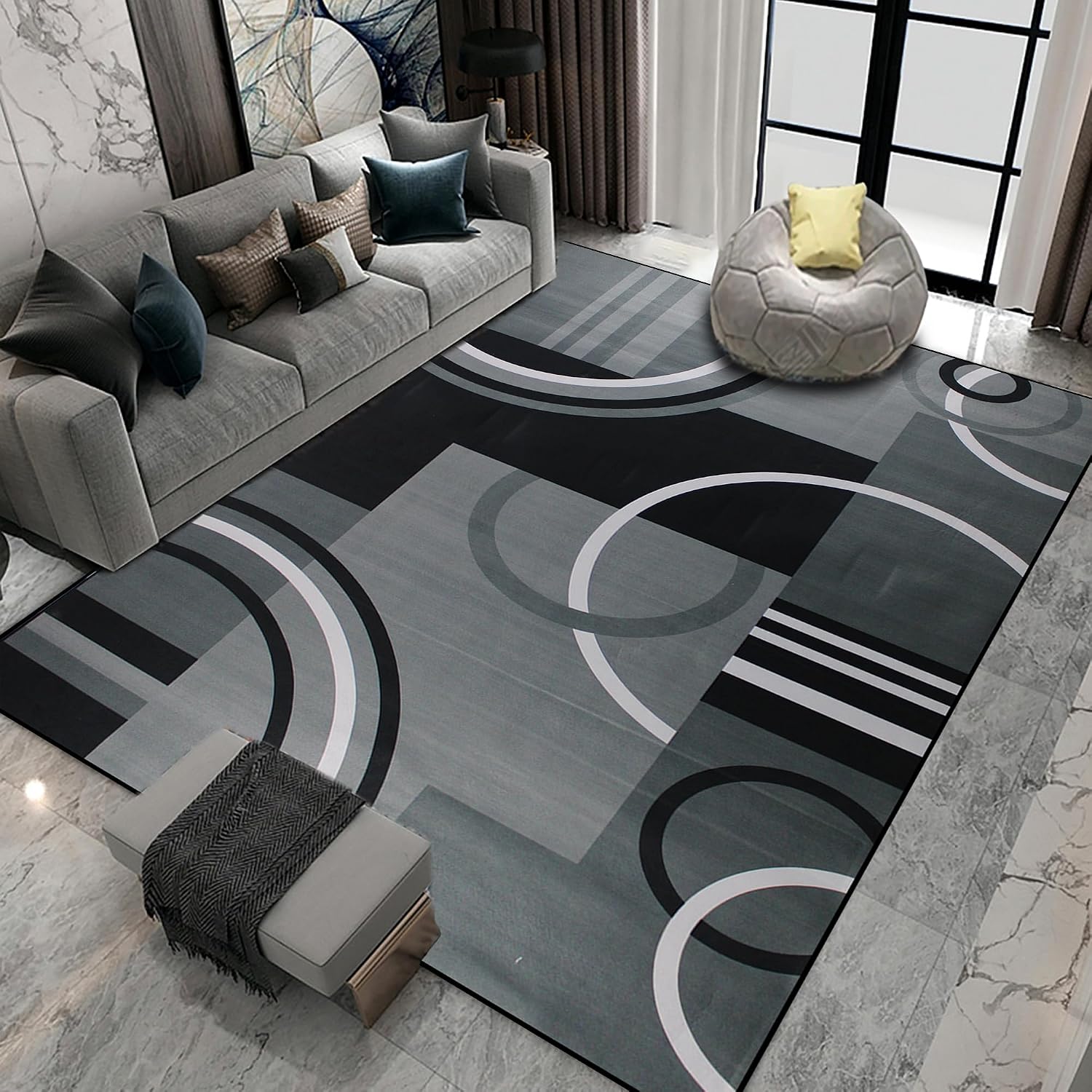 5*8 Luxurious 3D Carpet for Living Room Bedroom Mat Indoor Washable Floor Home and Decor Mat