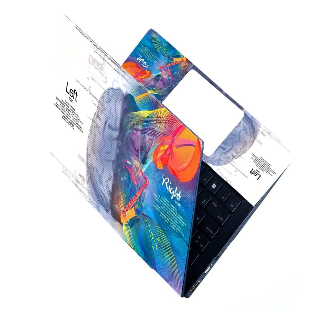 Full Laptop Skin Bubble-Free HD Quality Sticker for Laptops Upto 15.6" Compatible with Apple/Dell/HP/Lenovo/Acer/Asus/Sony (Dustproof|Waterproof|Scratchproof|Reusable)-Left BL FL ANM6